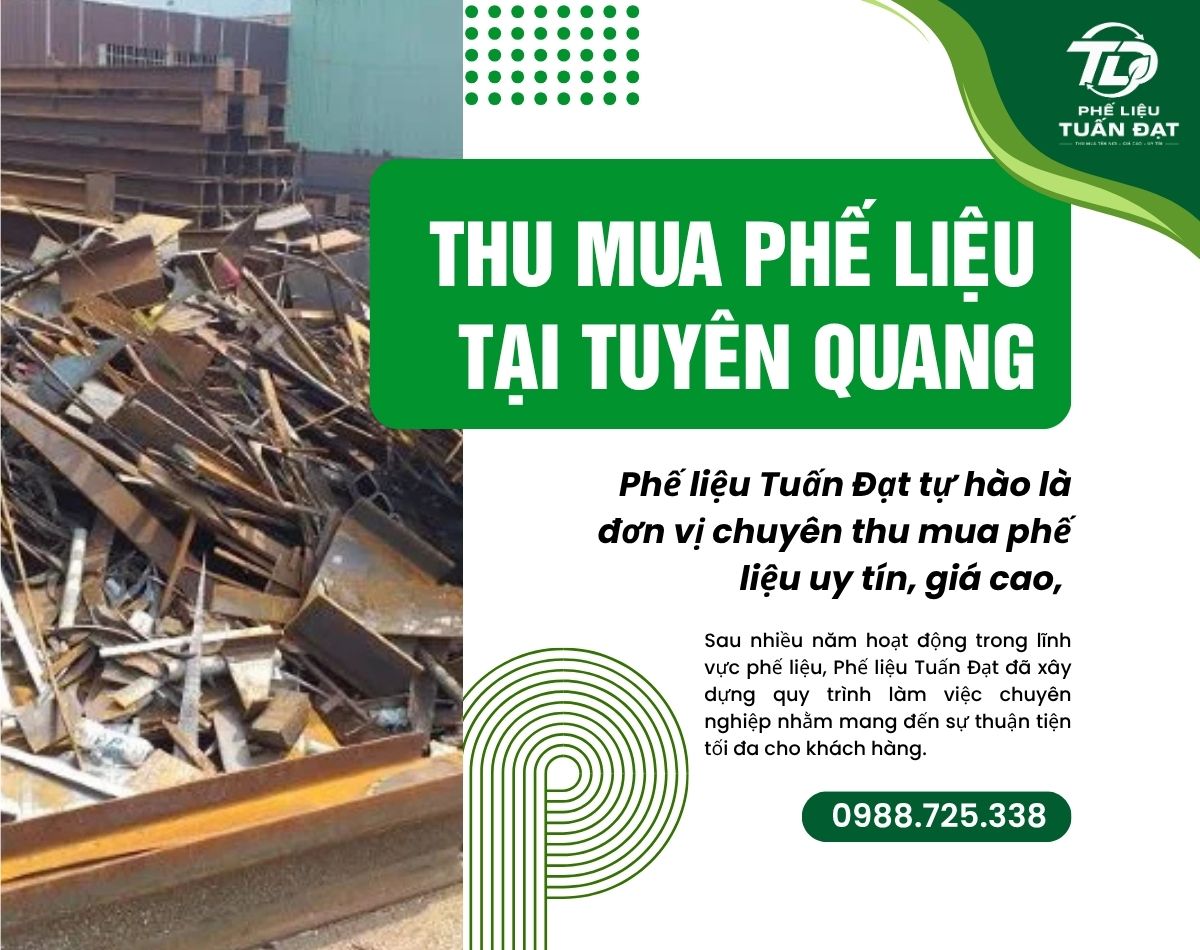Thu mua phế liệu tại Tuyên Quang uy tín, giá cao, hỗ trợ 24/7