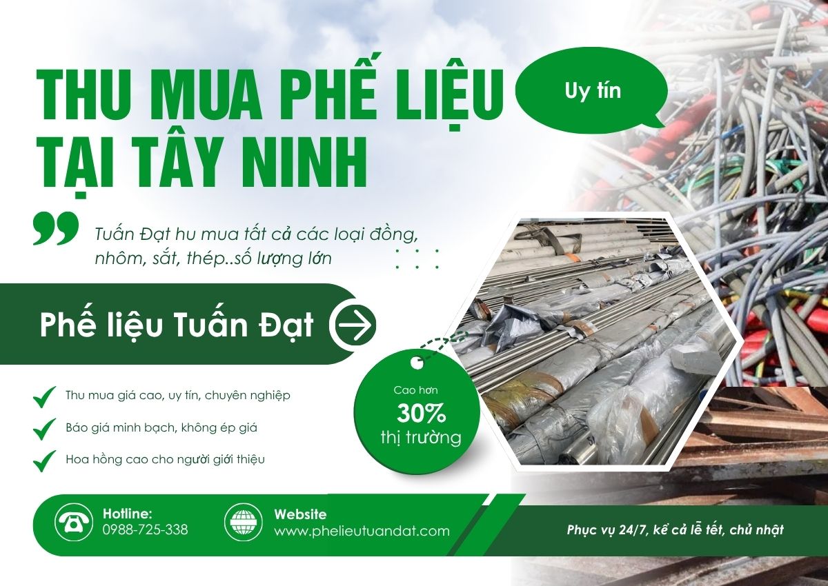 Thu Mua Phế Liệu Tại Tây Ninh Giá Cao, Nhanh Chóng, Uy Tín